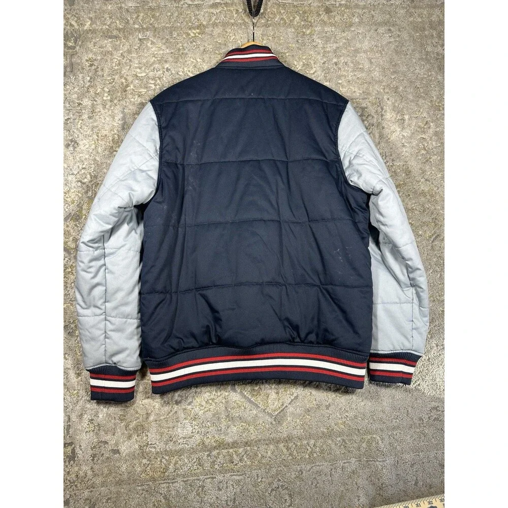 Vintage Majestic New York Yankees Quilted Puffer Jacket Size L Varsity Bomber NY